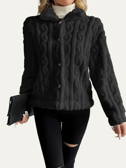 Gilet en polaire texturée pour femme