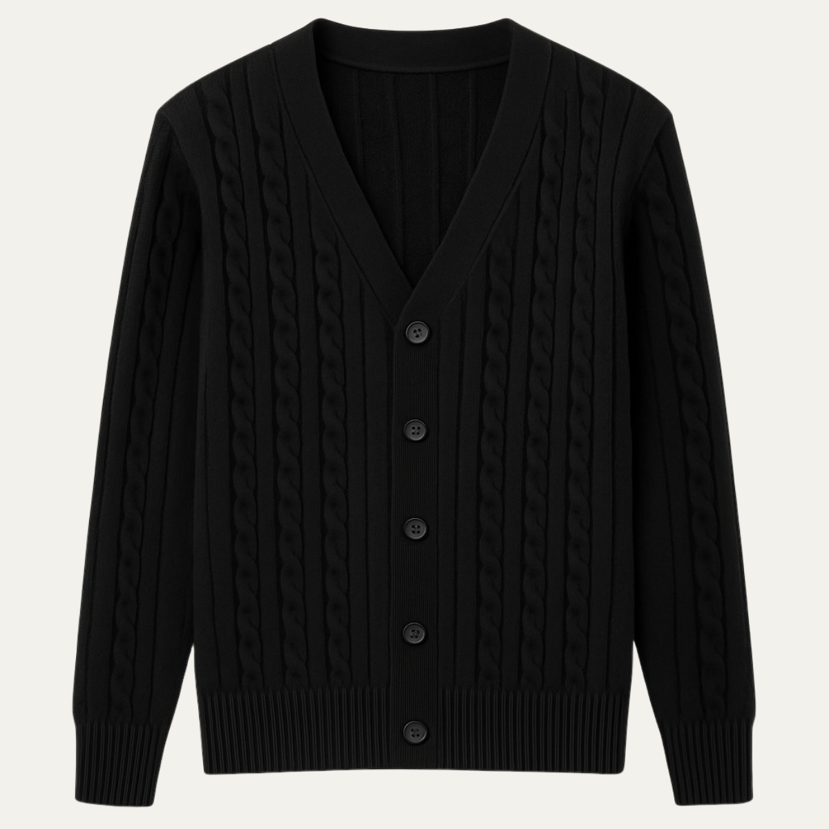 Gilet homme col V en maille côtelée