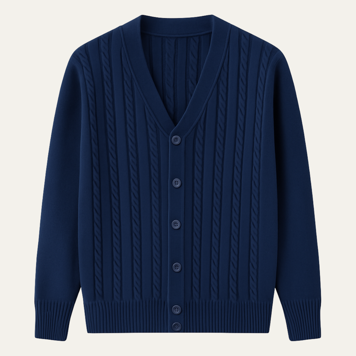 Gilet homme col V en maille côtelée