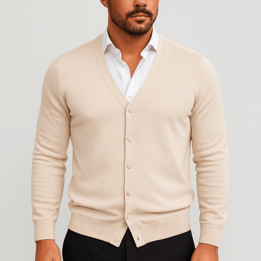 Cardigan léger à boutons pour homme