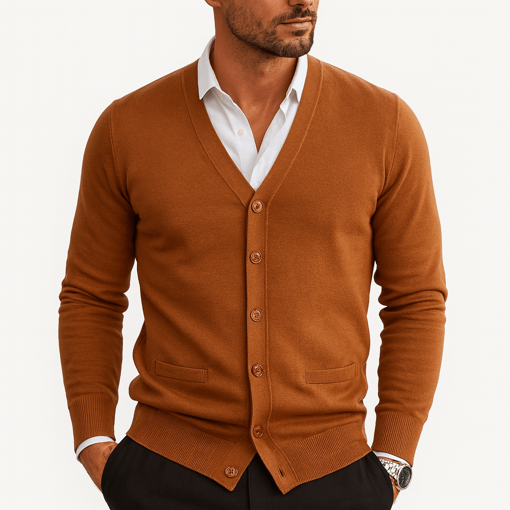 Cardigan léger à boutons pour homme