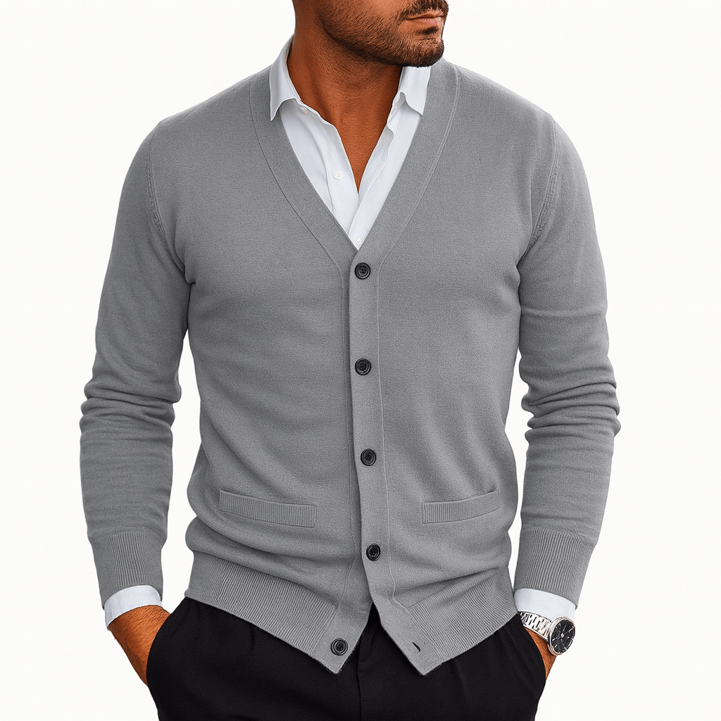 Cardigan léger à boutons pour homme