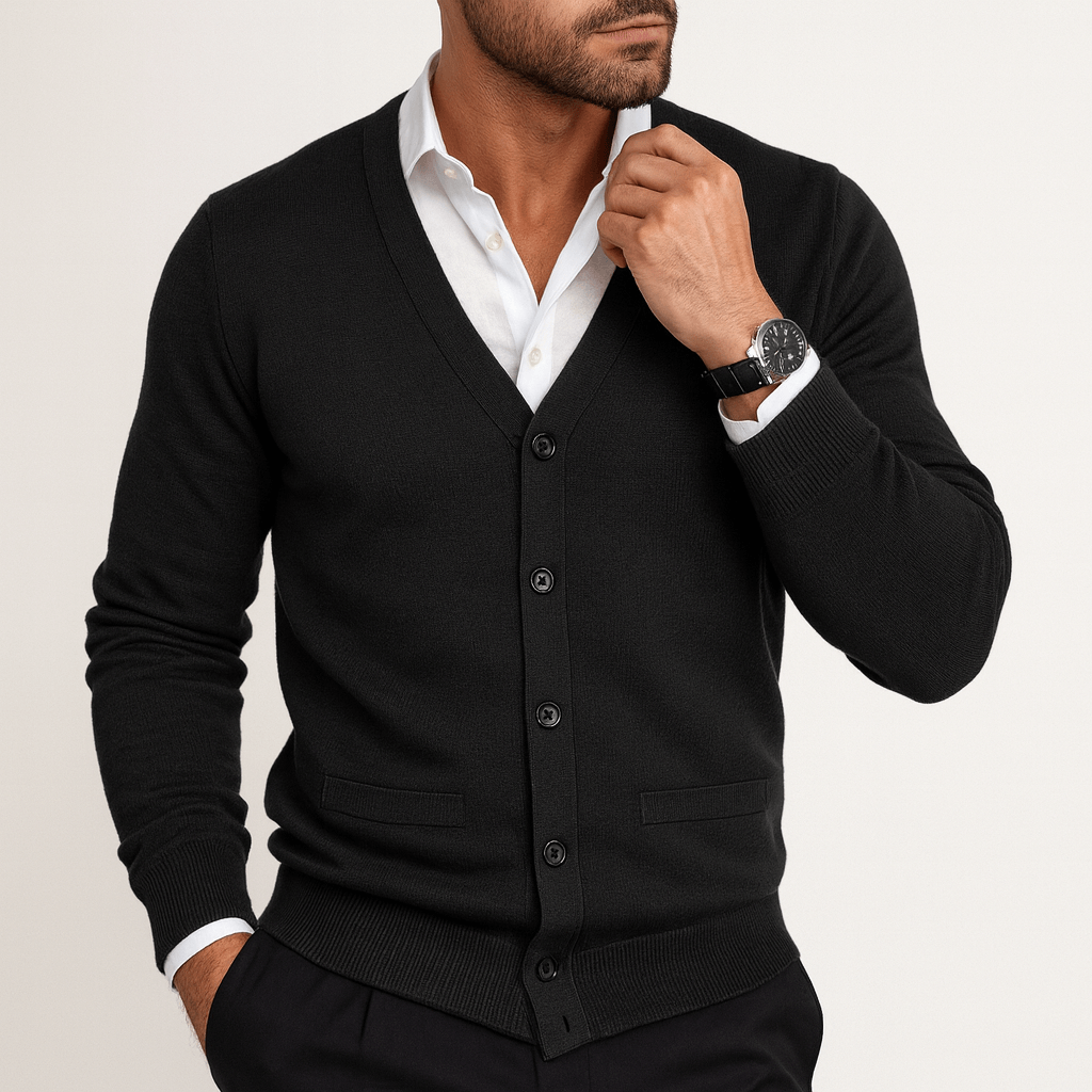 Cardigan léger à boutons pour homme