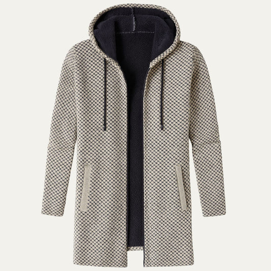 Gilet long à capuche pour homme