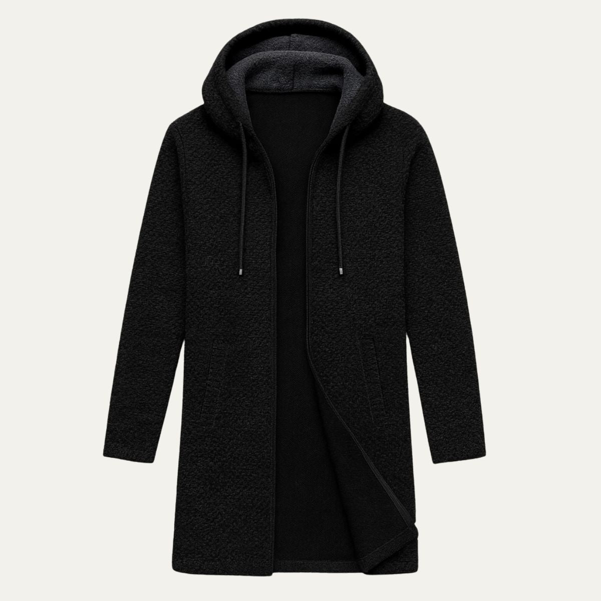 Gilet long à capuche pour homme