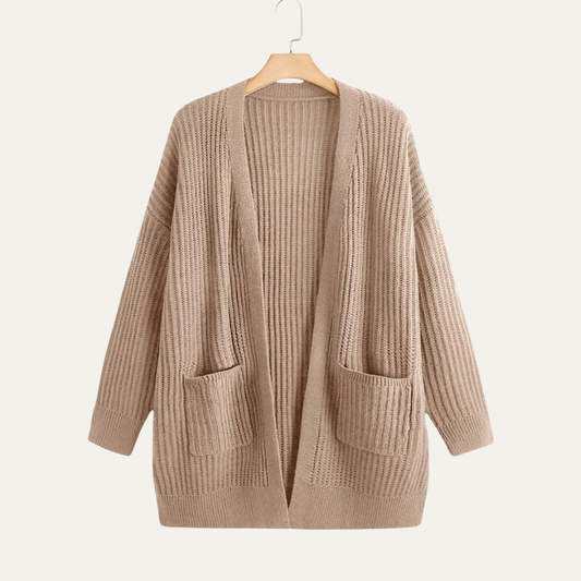 Gilet long côtelé pour femme