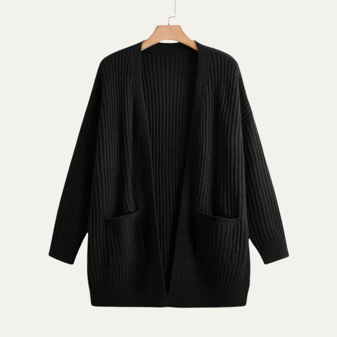 Gilet long côtelé pour femme