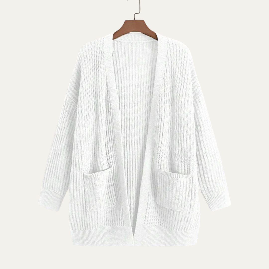 Gilet long côtelé pour femme