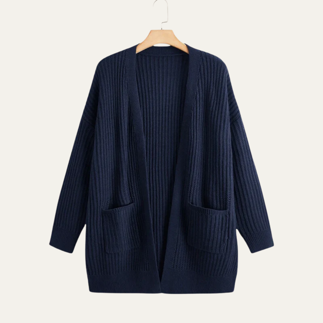 Gilet long côtelé pour femme