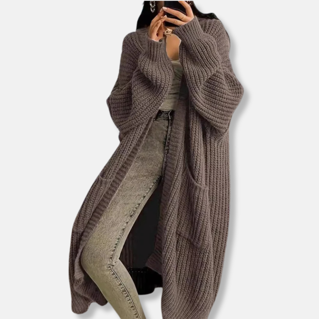 Gilet long épais pour femme