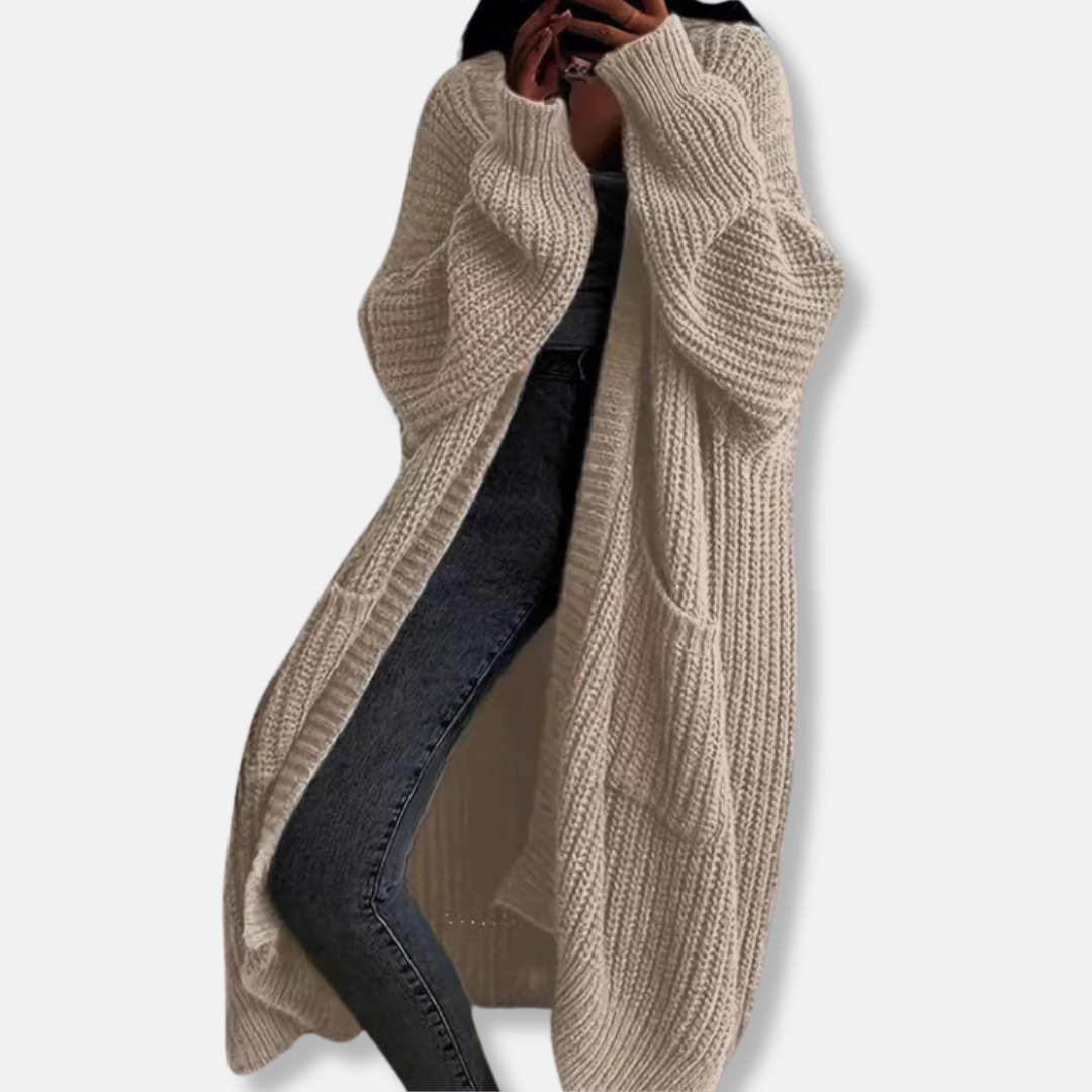 Gilet long épais pour femme
