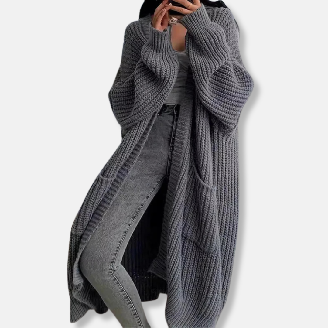 Gilet long épais pour femme