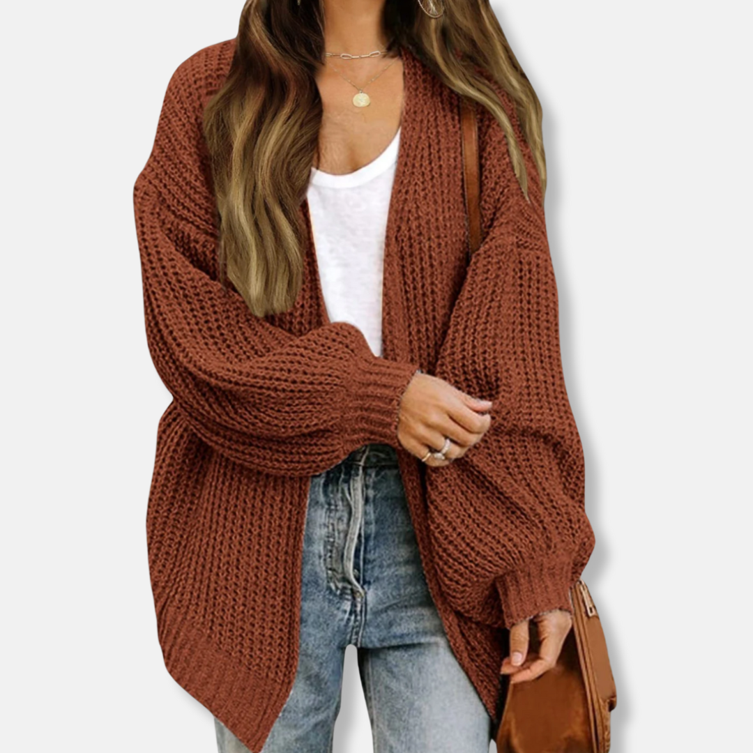 Gilet oversize à manches ballon pour femme