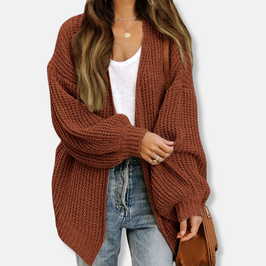 Gilet oversize à manches ballon pour femme