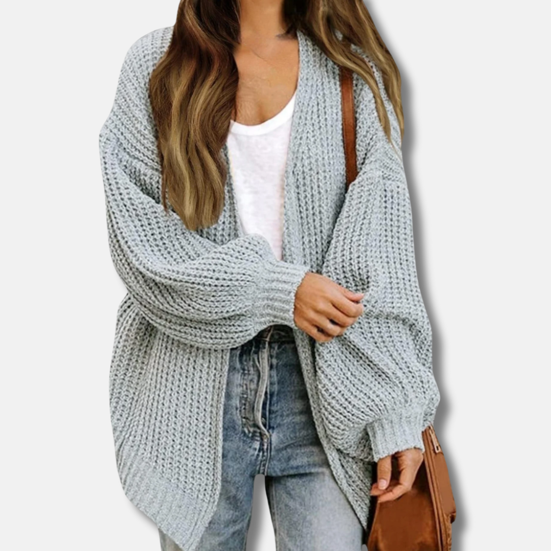 Gilet oversize à manches ballon pour femme