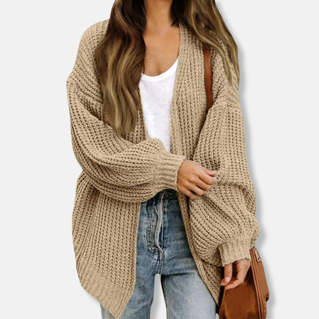 Gilet oversize à manches ballon pour femme