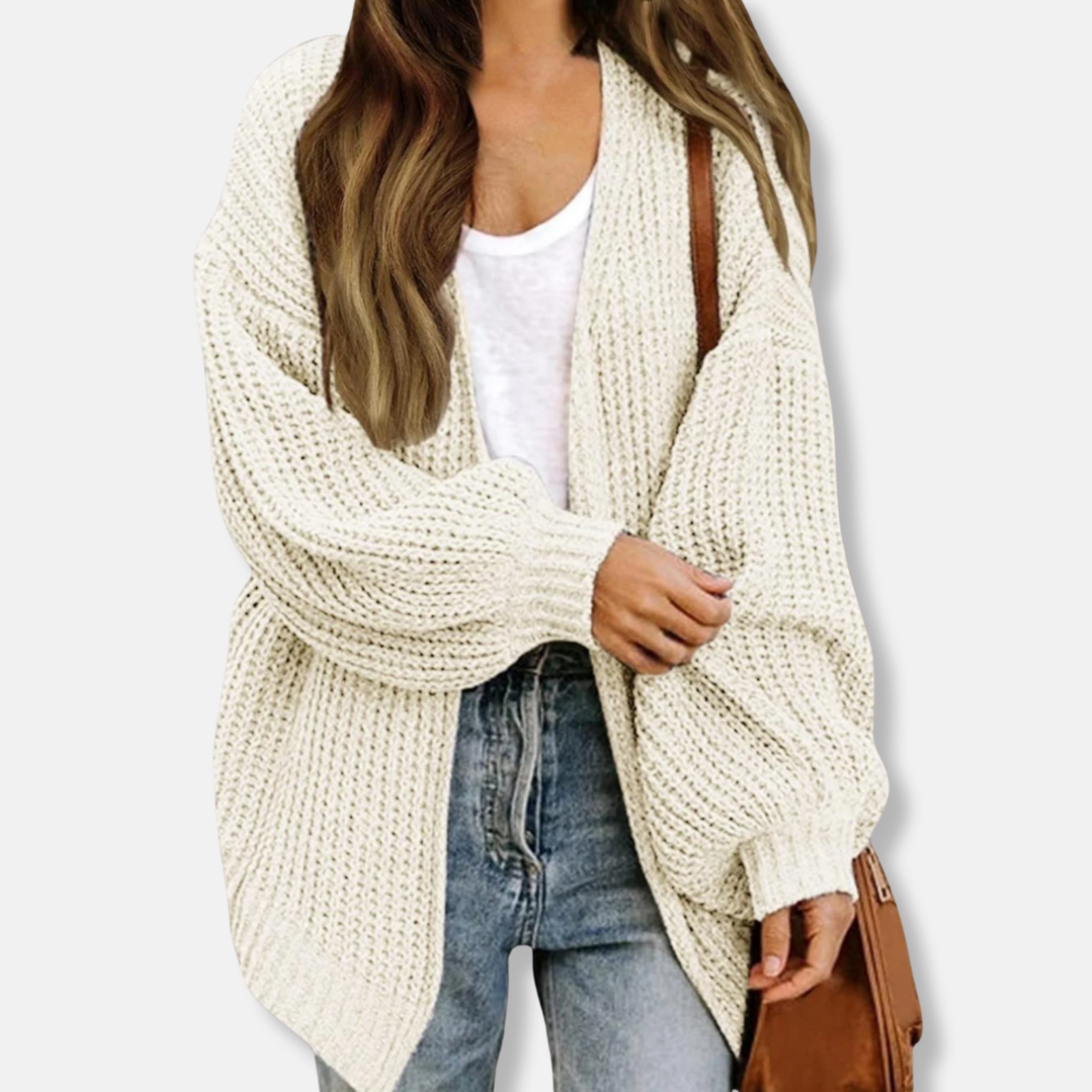 Gilet oversize à manches ballon pour femme