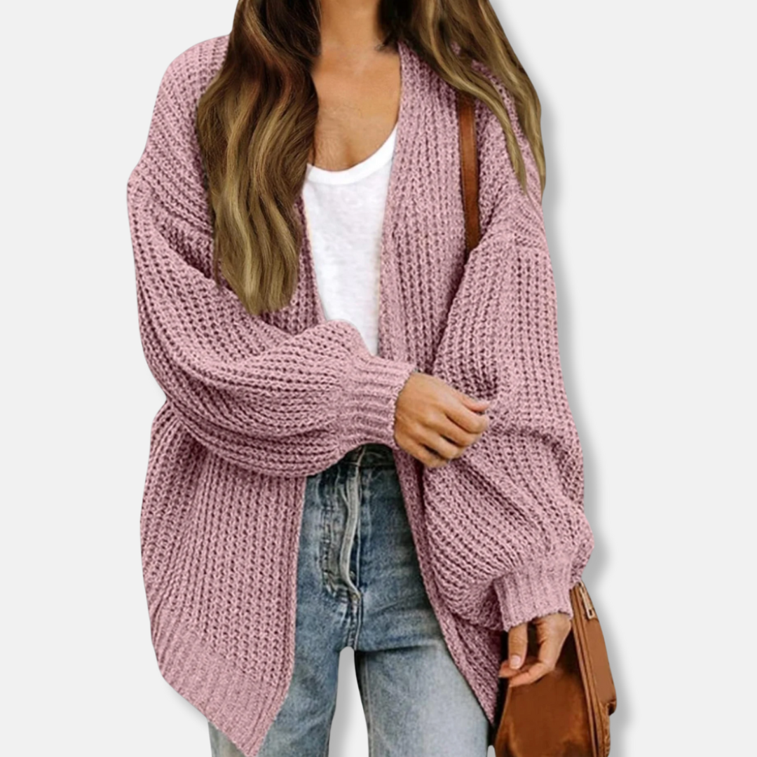 Gilet oversize à manches ballon pour femme
