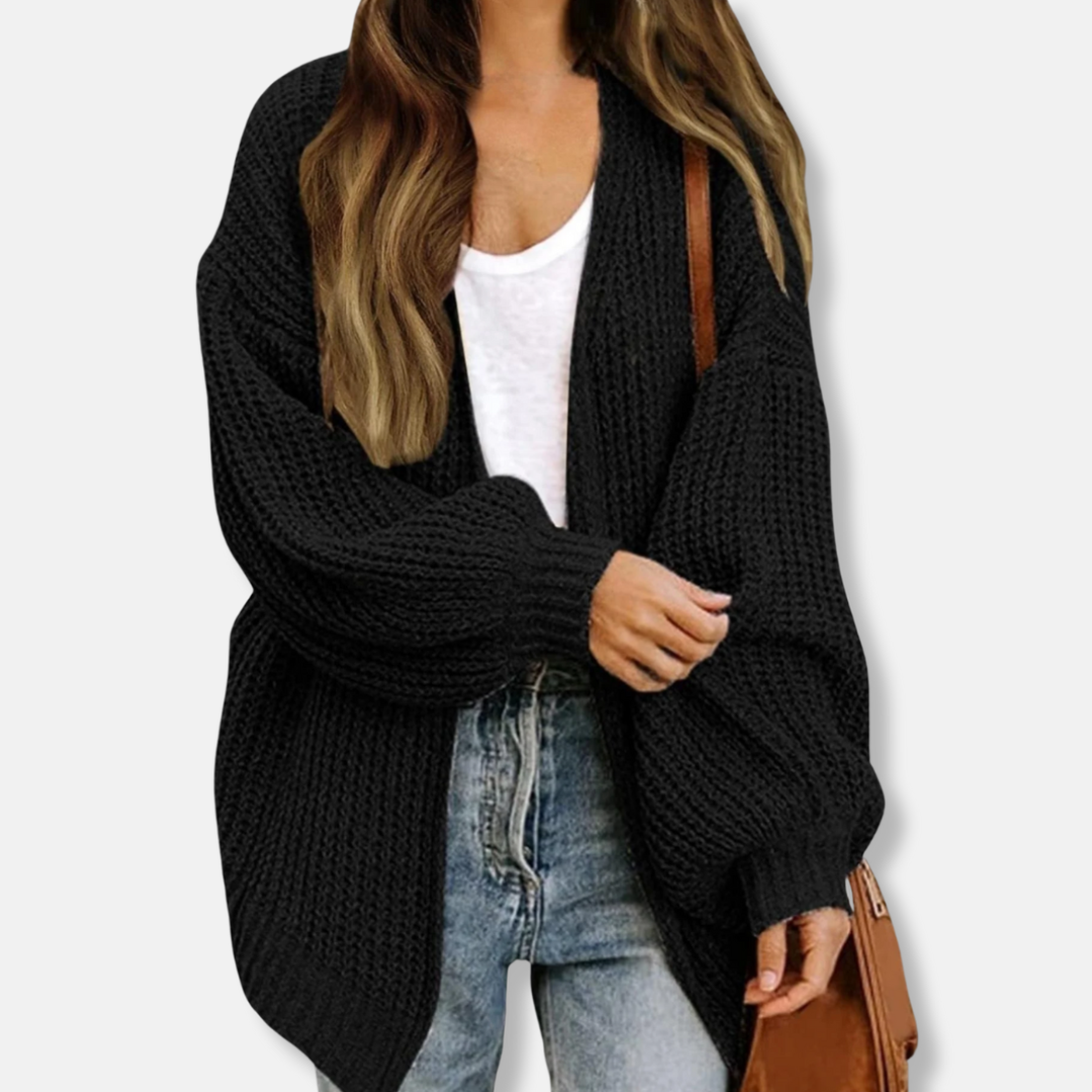 Gilet oversize à manches ballon pour femme