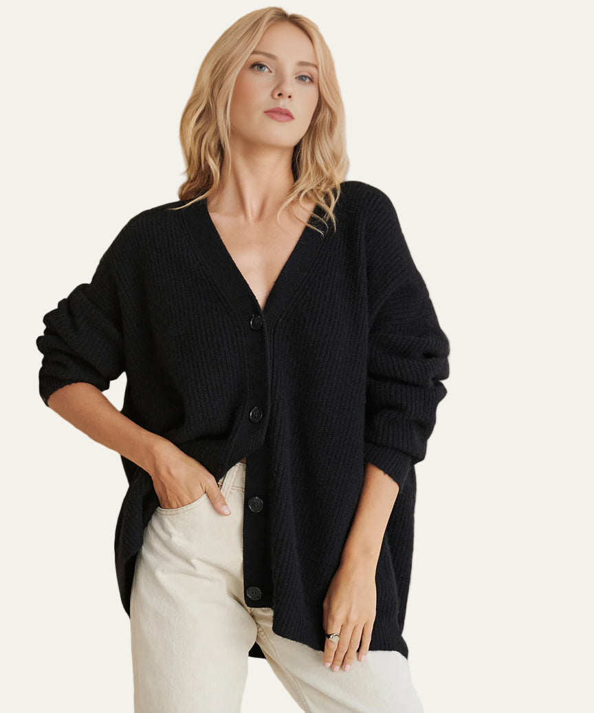 Gilet oversize côtelé pour femme