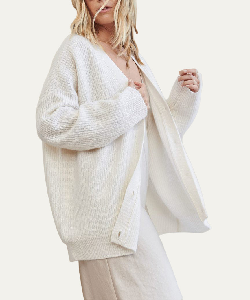 Gilet oversize côtelé pour femme