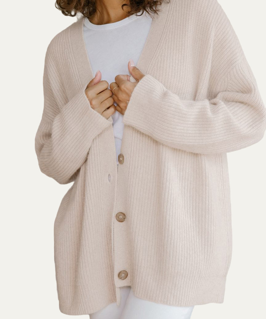Gilet oversize côtelé pour femme