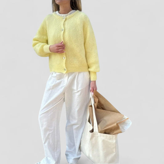 Gilet vintage en maille pour femme