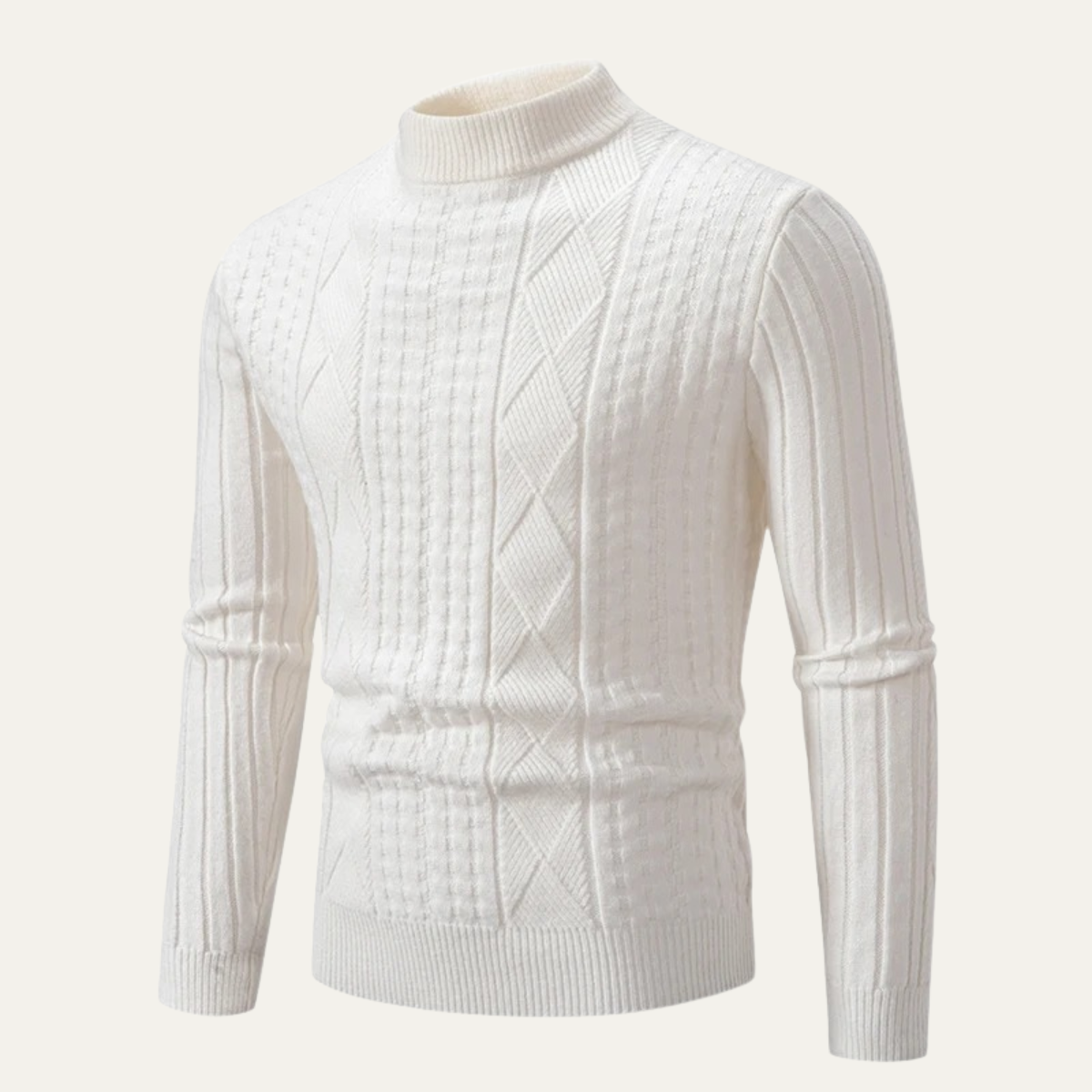 Gilet zippé à col châle jacquard pour homme