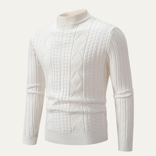 Gilet zippé à col châle jacquard pour homme