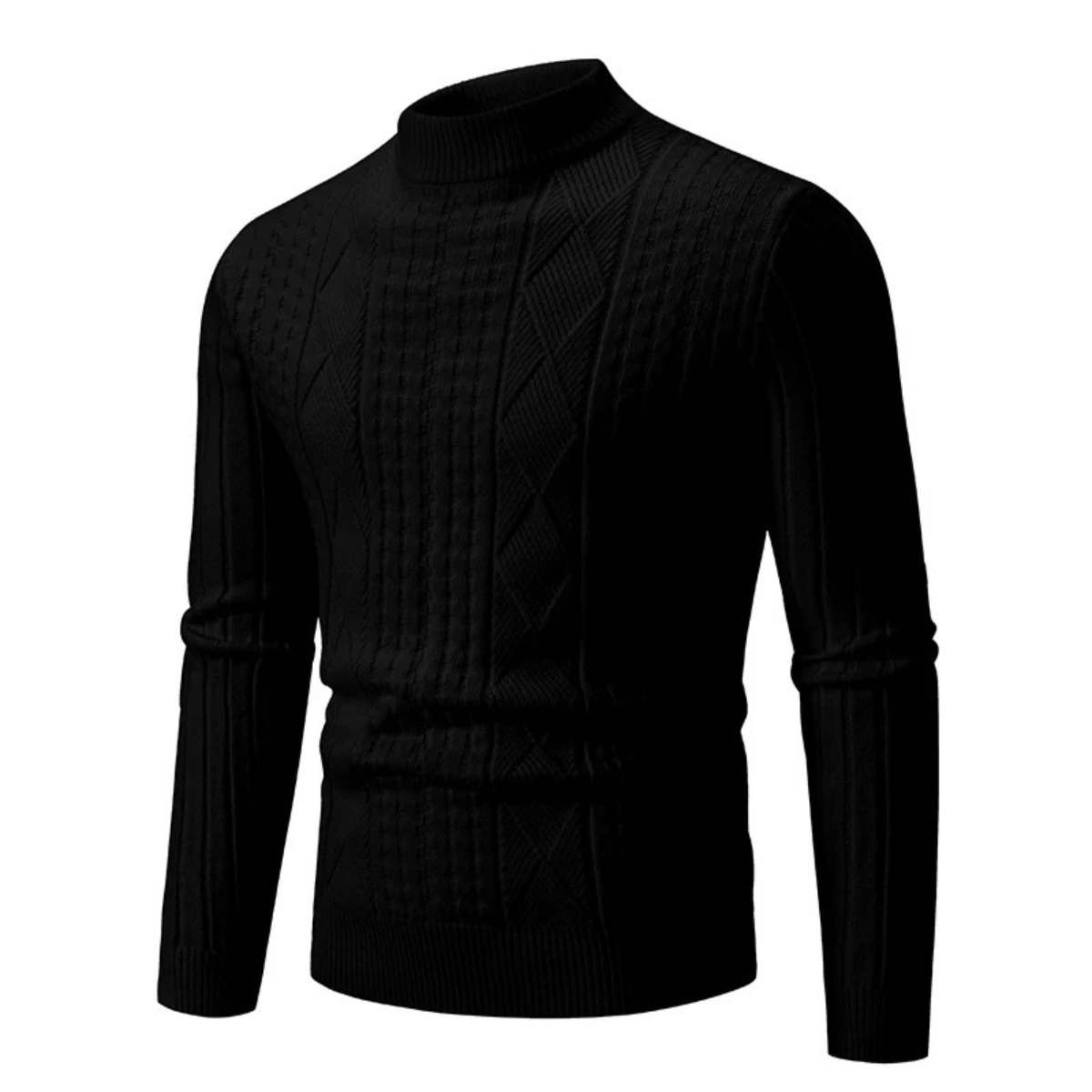Gilet zippé à col châle jacquard pour homme