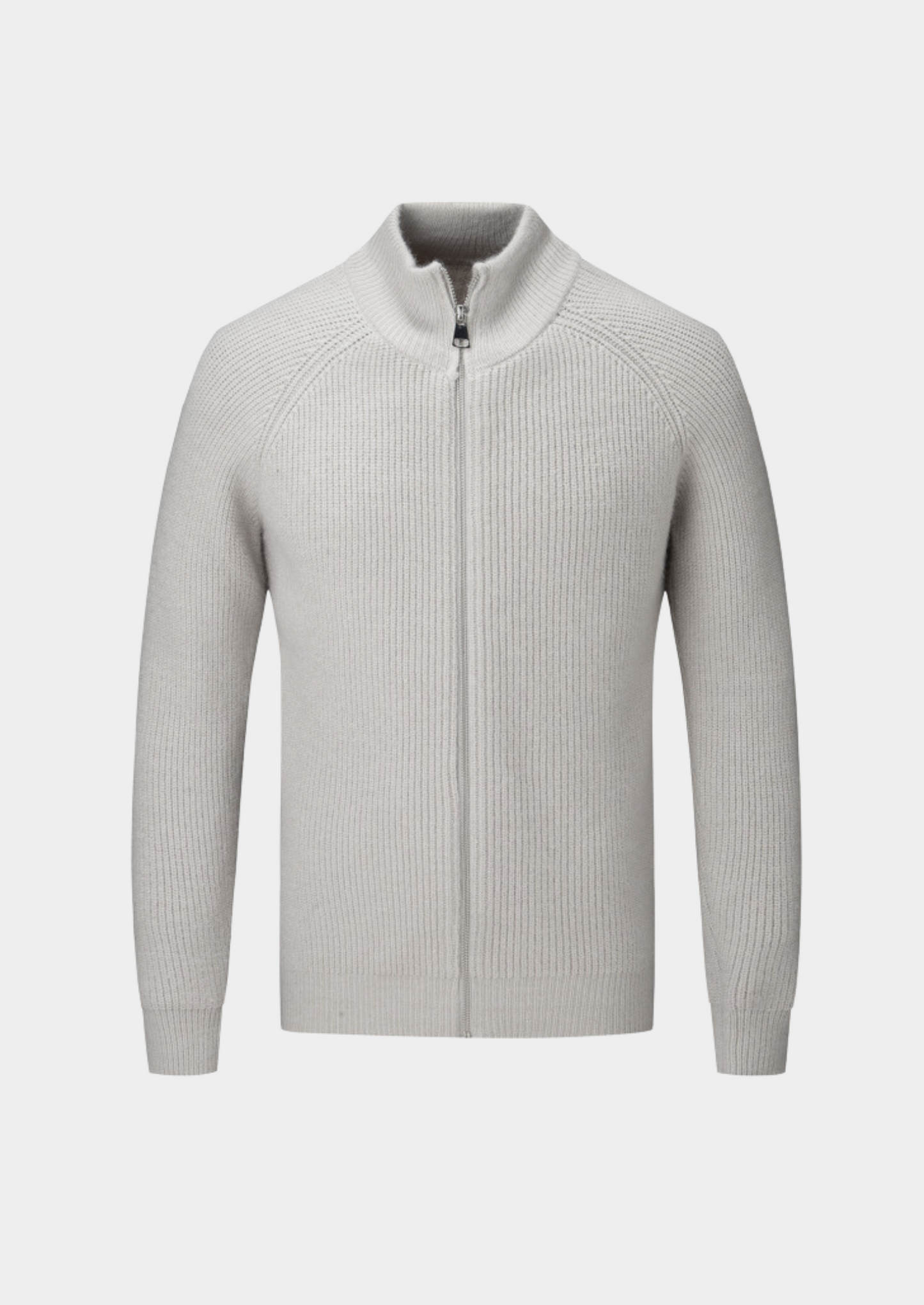 Gilet zippé à grosses côtes pour homme