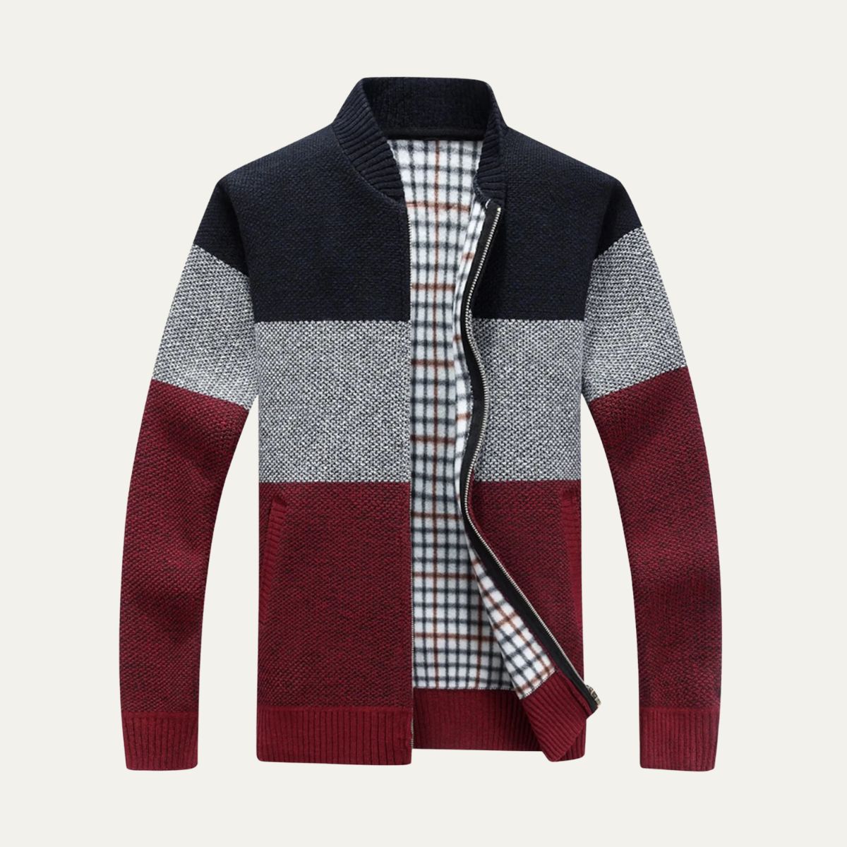 Gilet zippé color block pour homme