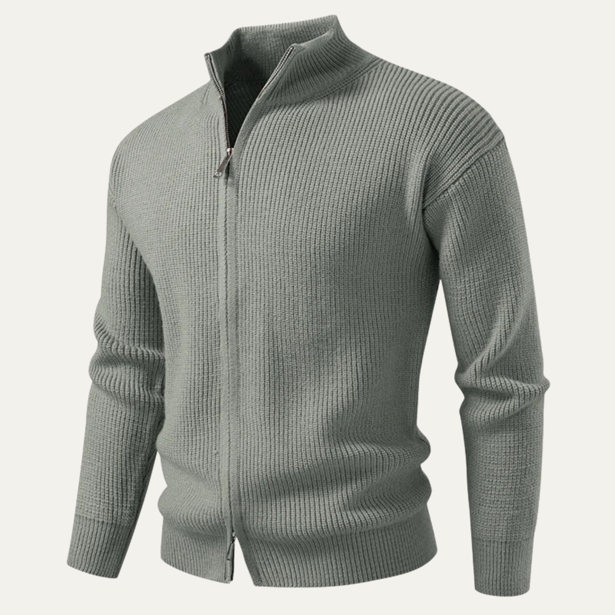 Gilet zippé côtelé épais d'hiver pour homme