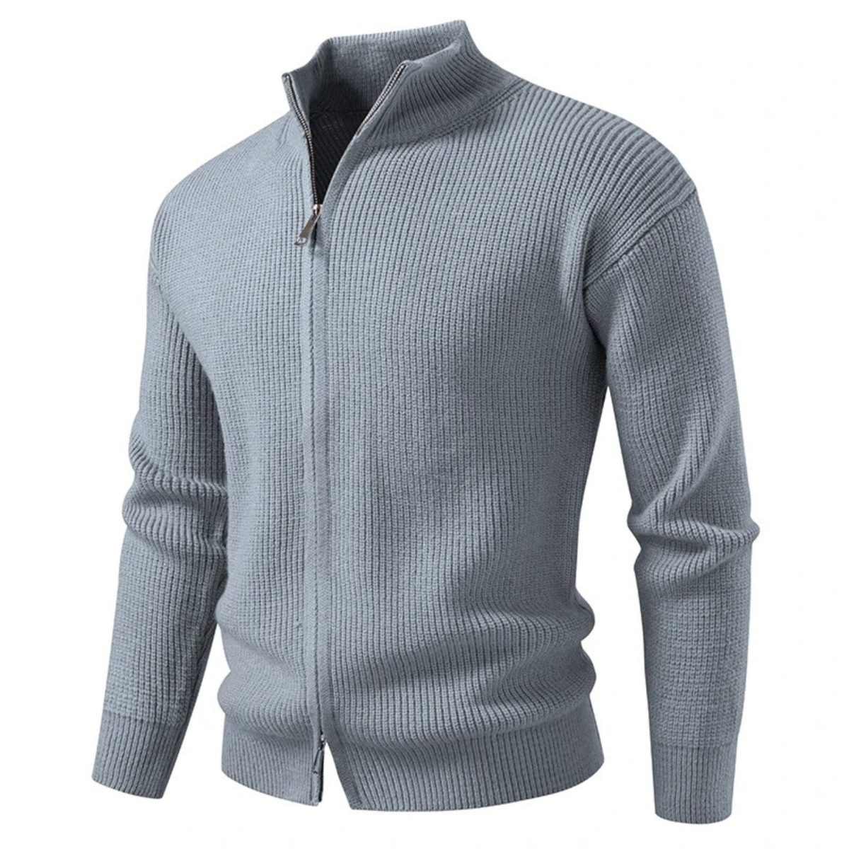 Gilet zippé côtelé épais d'hiver pour homme