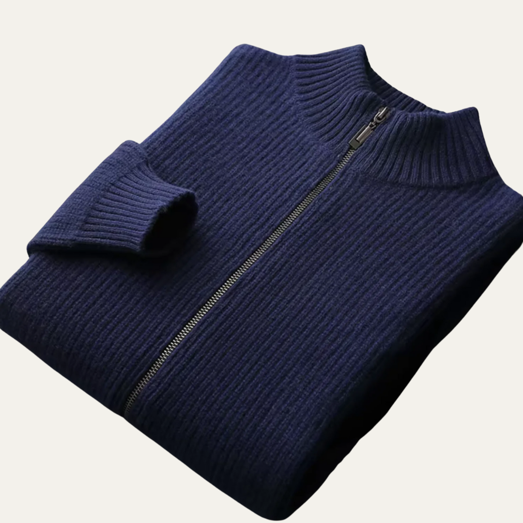 Gilet zippé côtelé pour homme
