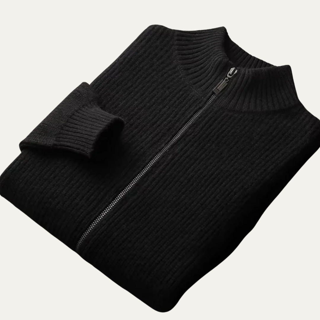 Gilet zippé côtelé pour homme