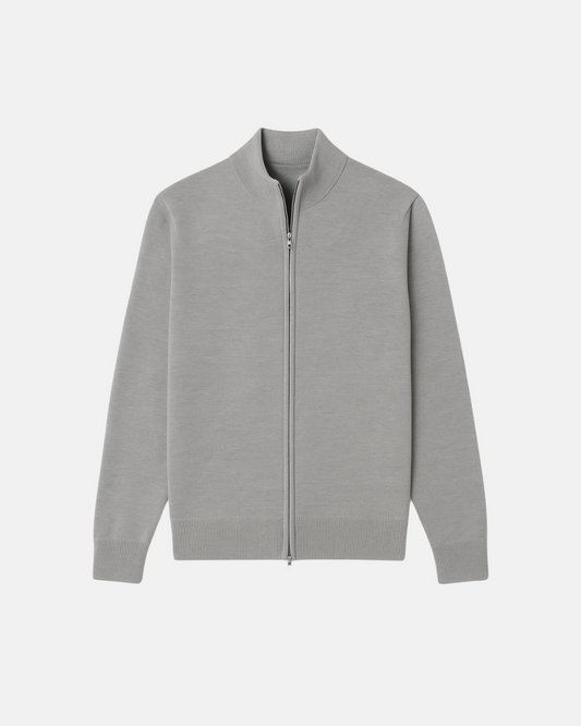 Gilet zippé en maille fine pour homme