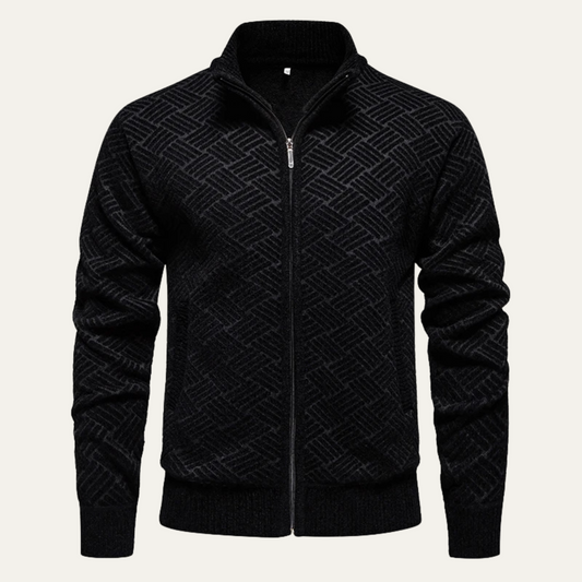 Gilet zippé pour homme à motif texturé