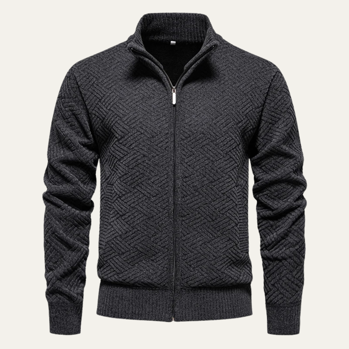Gilet zippé pour homme à motif texturé