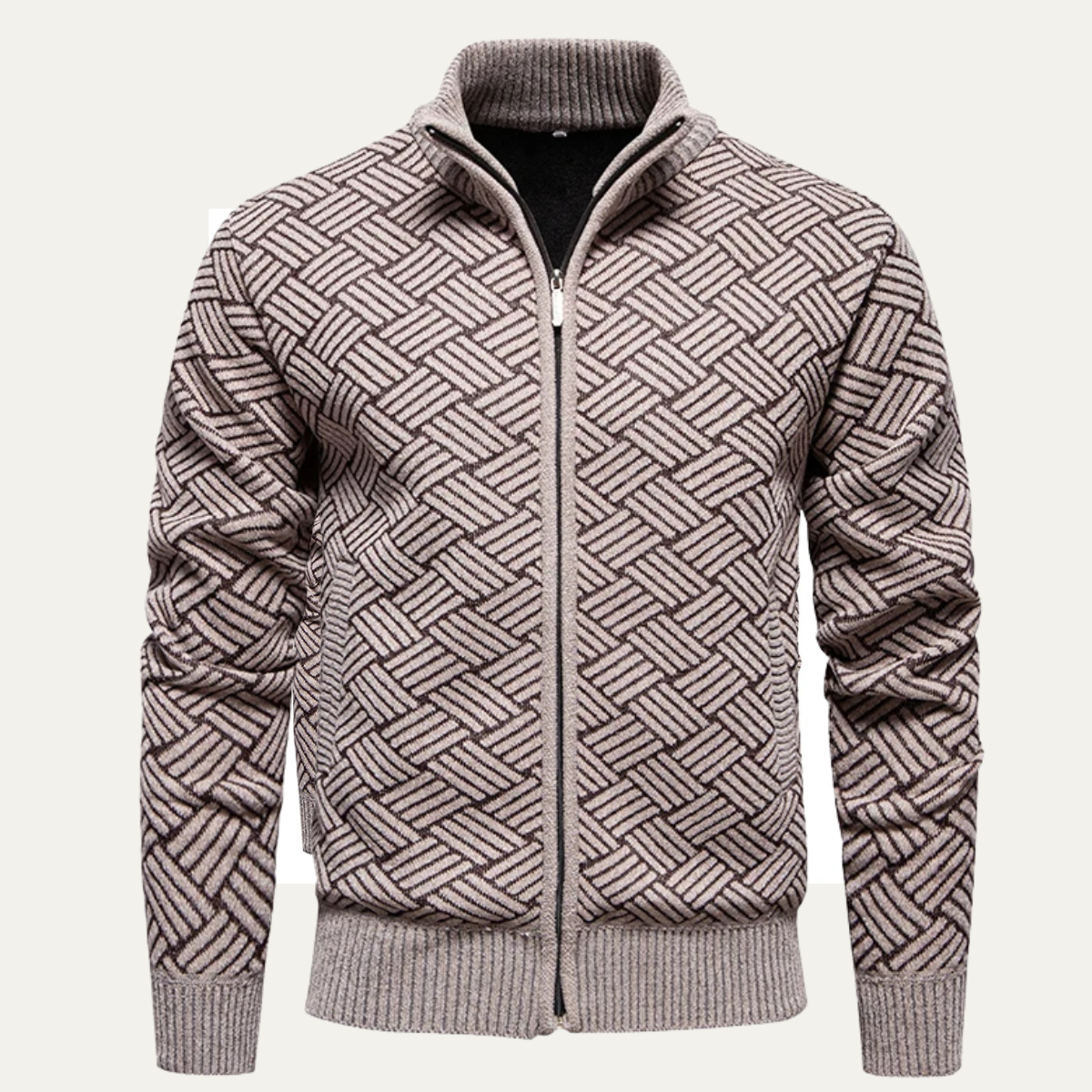 Gilet zippé pour homme à motif texturé