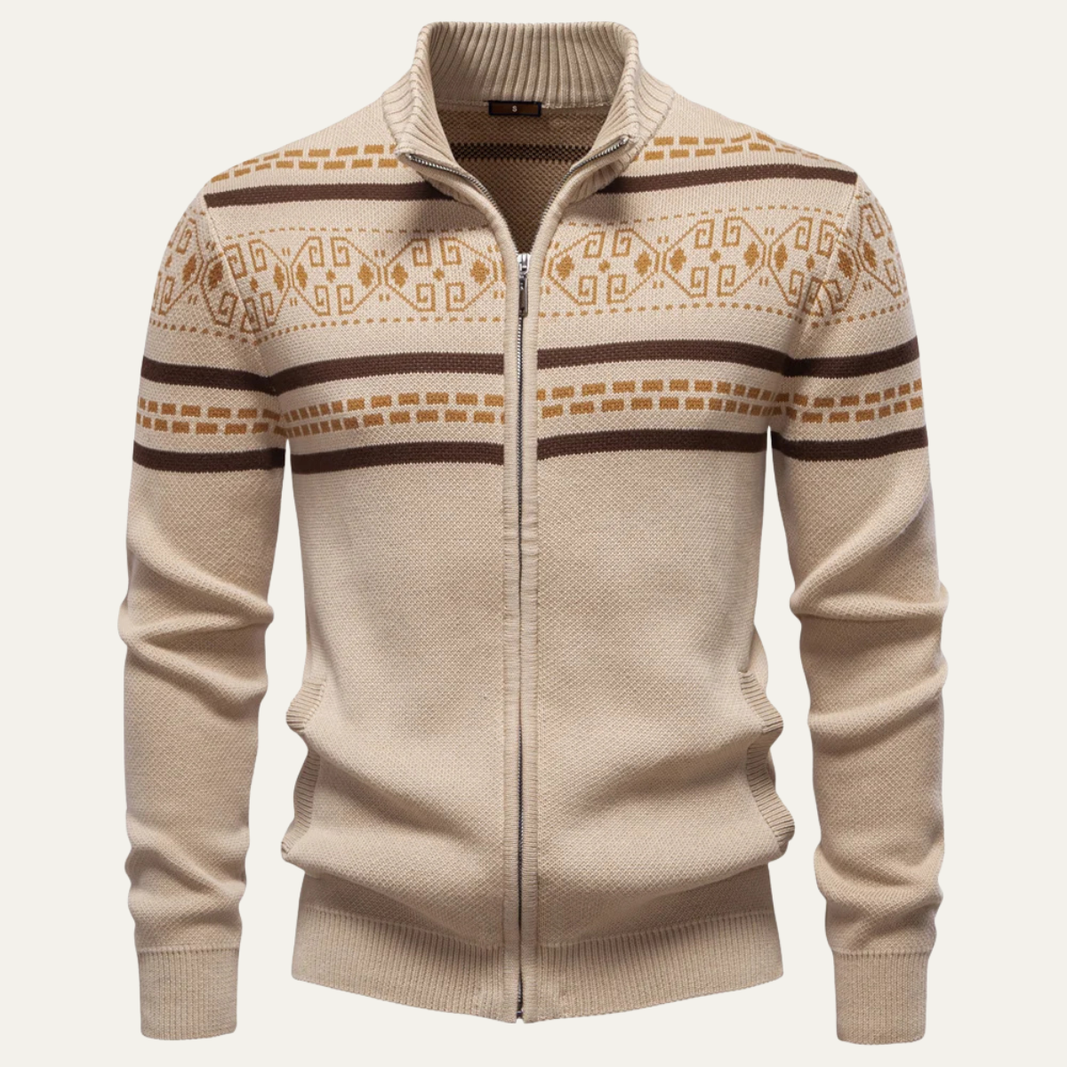 Gilet zippé pour homme à motifs Fair Isle