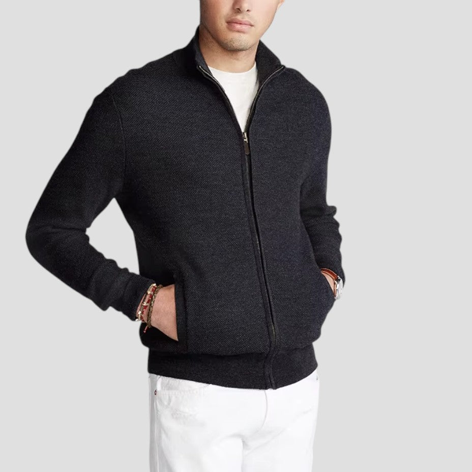 Gilet zippé texturé pour homme