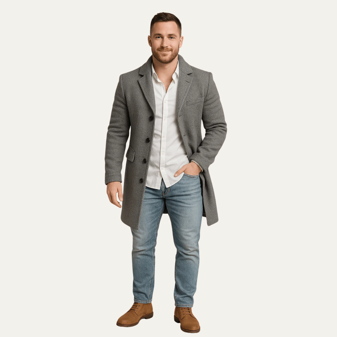 Manteau à carreaux sur mesure pour homme