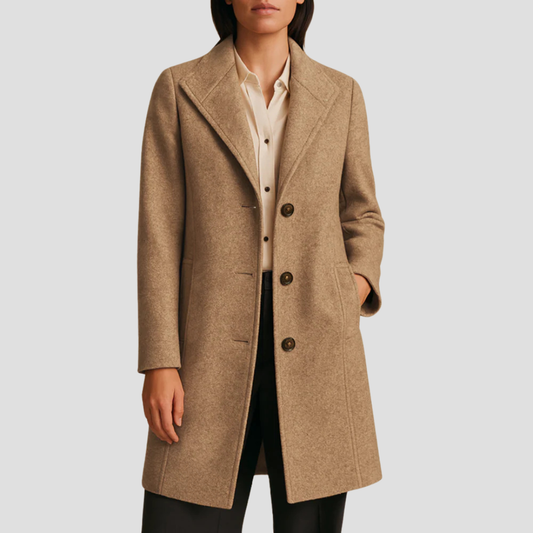 Manteau classique à simple boutonnage pour homme