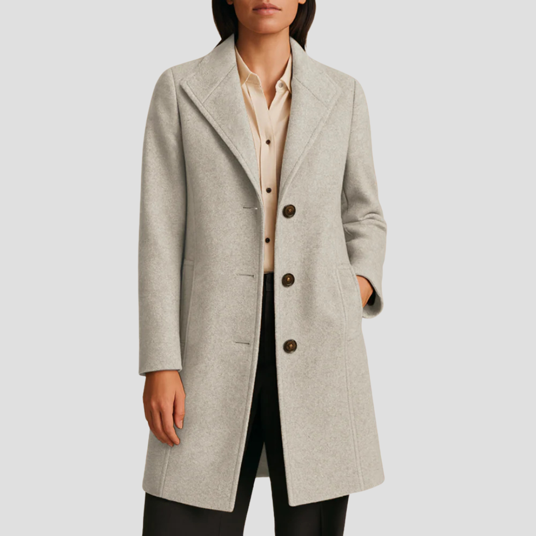 Manteau classique à simple boutonnage pour homme