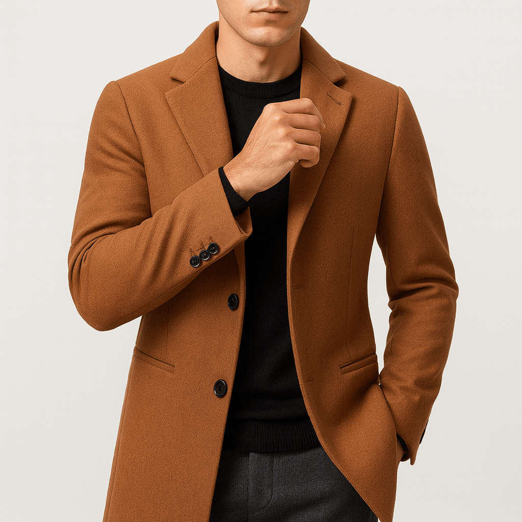 Manteau classique en laine pour homme
