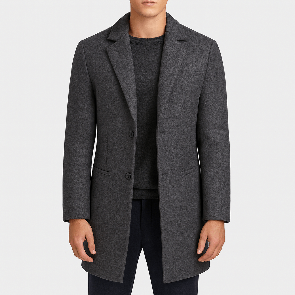 Manteau classique en laine pour homme