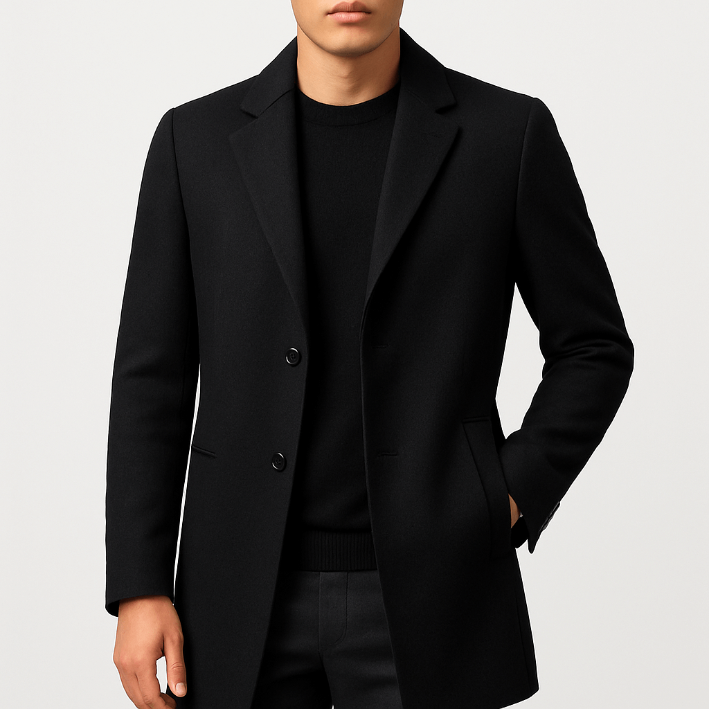 Manteau classique en laine pour homme