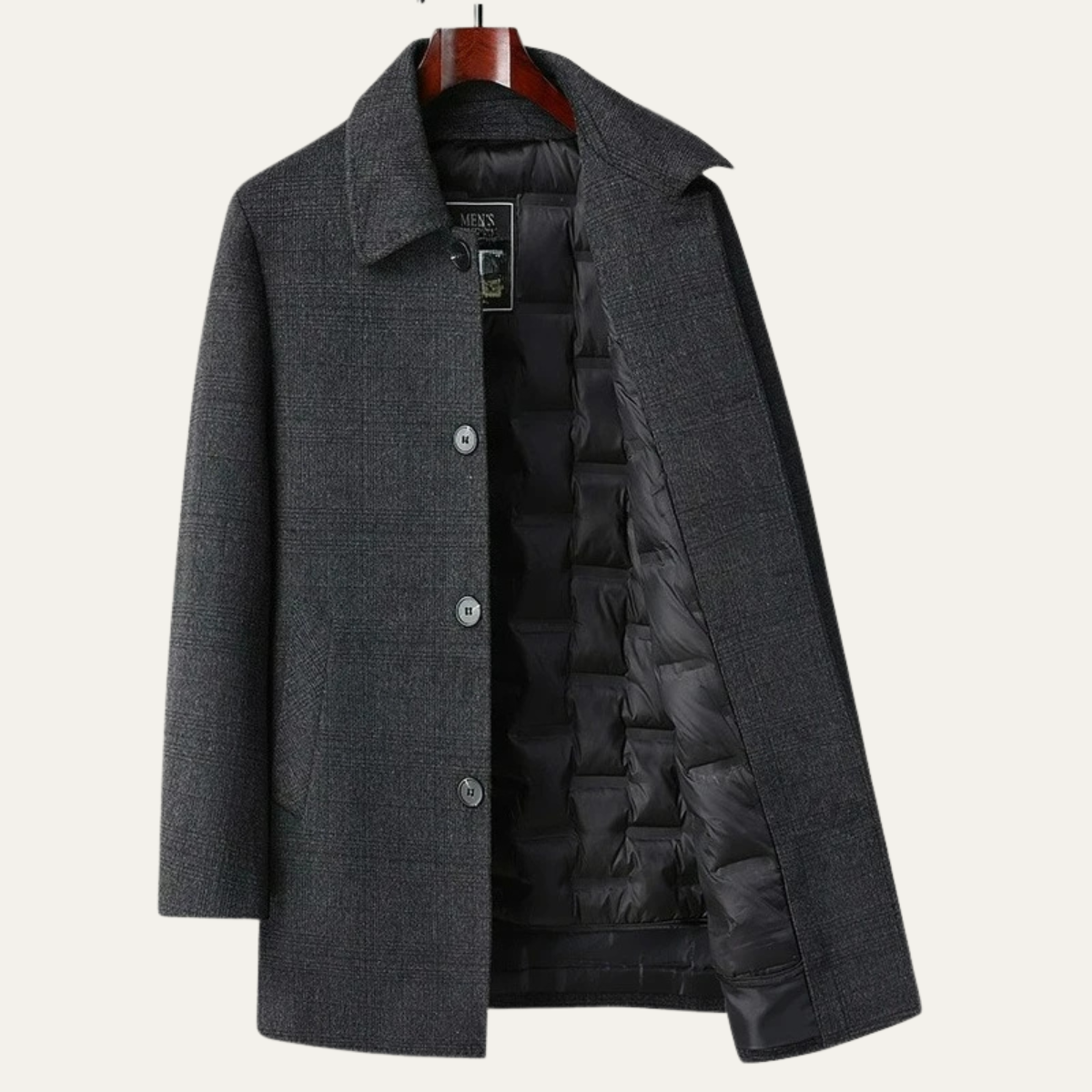Manteau classique mi-cuisse pour homme