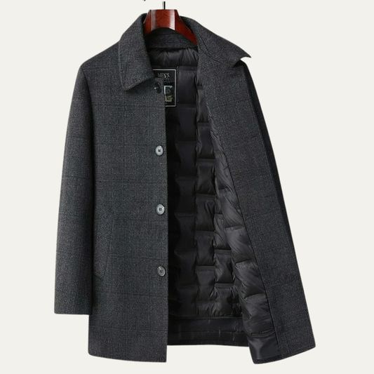 Manteau classique mi-cuisse pour homme